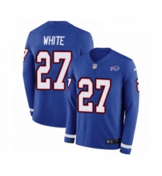 Youth Nike Buffalo Bills 27 TreDavious White Limited Royal Blue Therma Long Sleeve NFL Jerse Youth Nike Buffalo Bills 27 TreDavious White Limited Royal Blue Therma Long Sleeve NFL Jerse