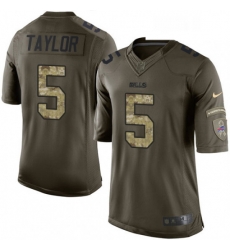 Youth Nike Buffalo Bills 5 Tyrod Taylor Elite Green Salute to Service NFL Jersey Youth Nike Buffalo Bills 5 Tyrod Taylor Elite Green Salute to Service NFL Jersey