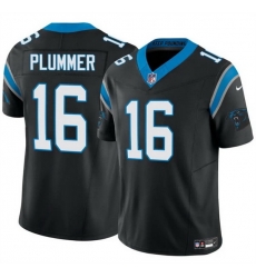 Men Carolina Panthers 16 Jack Plummer Black 2024 F U S E  Vapor Limited Stitched Football Jersey
