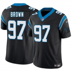 Men Carolina Panthers 97 Bobby Brown Black 2025 F U S E  Vapor Limited Stitched Football Jersey
