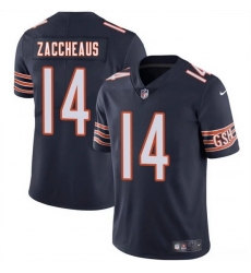 Men Chicago Bears 14 Olamide Zaccheaus Navy 2025 Vapor Stitched Football Jersey