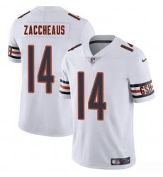 Men Chicago Bears 14 Olamide Zaccheaus White 2025 Vapor Stitched Football Jersey