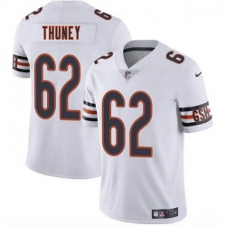 Men Chicago Bears 62 Joe Thuney White 2025 Vapor Stitched Football Jersey