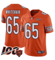 Men Chicago Bears 65 Cody Whitehair Orange Alternate 100th Season Limited Football Jersey