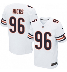 Mens Nike Chicago Bears 96 Akiem Hicks Elite White NFL Jersey