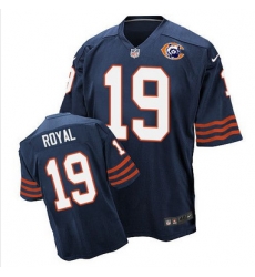 Nike Bears #19 Eddie Royal Navy Blue Throwback Mens Stitched NFL Elite Jersey Nike Bears #19 Eddie Royal Navy Blue Throwback Mens Stitched NFL Elite Jersey