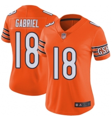 Women Bears 18 Taylor Gabriel Orange Stitched Football Limited Rush Jersey Women Bears 18 Taylor Gabriel Orange Stitched Football Limited Rush Jersey