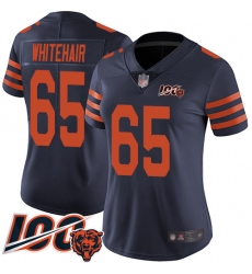 Women Chicago Bears 65 Cody Whitehair Limited Navy Blue Rush Vapor Untouchable 100th Season Football Jersey