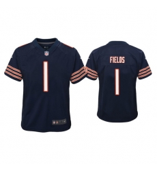 Youth Chicago Bears 1 Justin Fields Navy Jersey Youth Chicago Bears 1 Justin Fields Navy Jersey