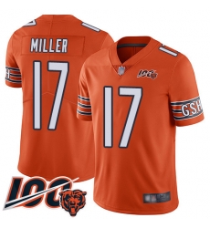 Youth Chicago Bears 17 Anthony Miller Orange Alternate 100th Season Limited Football Jersey Youth Chicago Bears 17 Anthony Miller Orange Alternate 100th Season Limited Football Jersey