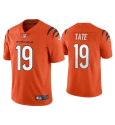 Men Cincinnati Bengals 19 Auden Tate 2021 Orange Vapor Untouchable Limited Stitched Jersey Men Cincinnati Bengals 19 Auden Tate 2021 Orange Vapor Untouchable Limited Stitched Jersey