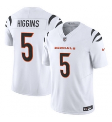 Men Cincinnati Bengals 5 Tee Higgins White F U S E Vapor Untouchable Limited Stitched Jersey Men Cincinnati Bengals 5 Tee Higgins White F U S E Vapor Untouchable Limited Stitched Jersey