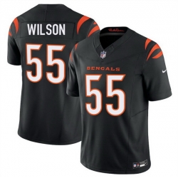 Men Cincinnati Bengals 55 Logan Wilson Black 2025 F U S E  Vapor Untouchable Limited Stitched Football Jersey
