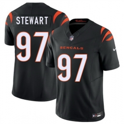 Men Cincinnati Bengals 97 Shemar Stewart Black 2025 Draft F U S E  Vapor Untouchable Limited Stitched Football Jersey