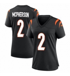 Women Cincinnati Bengals #2 Evan McPherson 2021 Black Vapor Limited Stitched NFL Jersey Women Cincinnati Bengals #2 Evan McPherson 2021 Black Vapor Limited Stitched NFL Jersey