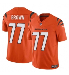 Youth Cincinnati Bengals 77 Trent Brown Orange 2024 F U S E Vapor Untouchable Limited Stitched Jersey Youth Cincinnati Bengals 77 Trent Brown Orange 2024 F U S E Vapor Untouchable Limited Stitched Jersey