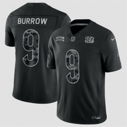 Youth Cincinnati Bengals  9 Joe Burrow Black 2026 Salute to Service Limited Stitched Football Jersey