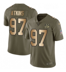 Youth Nike Cincinnati Bengals 97 Geno Atkins Limited OliveGold 2017 Salute to Service NFL Jersey Youth Nike Cincinnati Bengals 97 Geno Atkins Limited OliveGold 2017 Salute to Service NFL Jersey