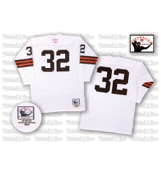 Cleveland Browns 32 Jim Brown white throwback Cleveland Browns 32 Jim Brown white throwback