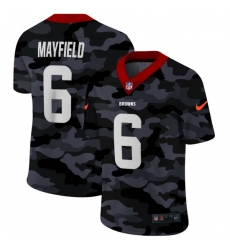 Cleveland Browns 6 Baker Mayfield Men Nike 2020 Black CAMO Vapor Untouchable Limited Stitched NFL Jersey Cleveland Browns 6 Baker Mayfield Men Nike 2020 Black CAMO Vapor Untouchable Limited Stitched NFL Jersey