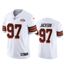 Cleveland Browns 97 Malik Jackson Nike 1946 Collection Alternate Vapor Limited NFL Jersey White Cleveland Browns 97 Malik Jackson Nike 1946 Collection Alternate Vapor Limited NFL Jersey White