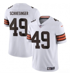 Men Cleveland Browns 49 Carson Schwesinger White 2025 Draft Vapor Untouchable Limited Stitched Football Jersey Men Cleveland Browns 49 Carson Schwesinger White 2025 Draft Vapor Untouchable Limited Stitched Football Jersey