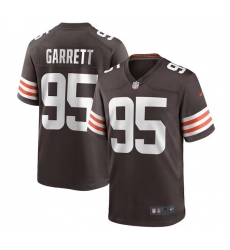 Men Cleveland Browns 95 Myles Garrett Brown Stitched Game Jersey Men Cleveland Browns 95 Myles Garrett Brown Stitched Game Jersey