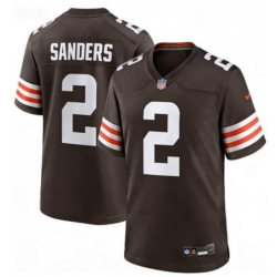 Men Cleveland Browns Nike #2 Shedeur Sanders Brown  Stitched NFL Jersey