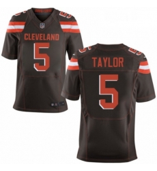 Mens Nike Cleveland Browns 5 Tyrod Taylor Elite Brown Team Color NFL Jersey Mens Nike Cleveland Browns 5 Tyrod Taylor Elite Brown Team Color NFL Jersey