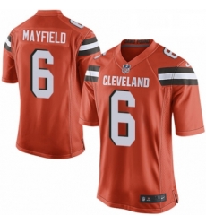 Mens Nike Cleveland Browns 6 Baker Mayfield Game Orange Alternate NFL Jersey Mens Nike Cleveland Browns 6 Baker Mayfield Game Orange Alternate NFL Jersey