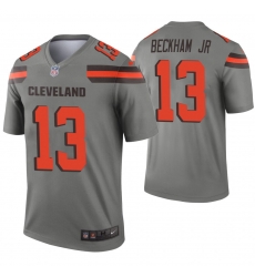 Nike Browns 13 Odell Beckham Jr Gray Inverted Legend Jersey Nike Browns 13 Odell Beckham Jr Gray Inverted Legend Jersey