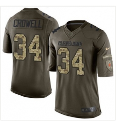 Nike Cleveland Browns #34 Isaiah Crowell Green Men 27s Stitched NFL Limited Salute to Service Jersey Nike Cleveland Browns #34 Isaiah Crowell Green Men 27s Stitched NFL Limited Salute to Service Jersey