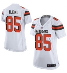 Nike Browns #85 David Njoku White Womens Stitched NFL New Elite Jersey Nike Browns #85 David Njoku White Womens Stitched NFL New Elite Jersey