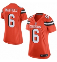 Womens Nike Cleveland Browns 6 Baker Mayfield Game Orange Alternate NFL Jersey Womens Nike Cleveland Browns 6 Baker Mayfield Game Orange Alternate NFL Jersey