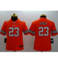 Youth Nike Cleveland Browns #23 Joe Haden Orange Alternate Stitched NFL Limited Jersey Youth Nike Cleveland Browns #23 Joe Haden Orange Alternate Stitched NFL Limited Jersey