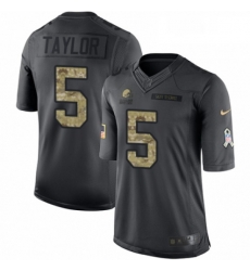 Youth Nike Cleveland Browns 5 Tyrod Taylor Limited Black 2016 Salute to Service NFL Jersey Youth Nike Cleveland Browns 5 Tyrod Taylor Limited Black 2016 Salute to Service NFL Jersey