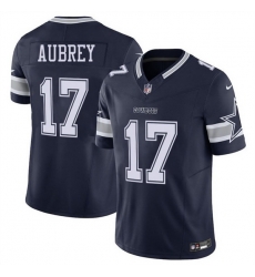 Men Dallas Cowboys 17 Brandon Aubrey Navy 2025 F U S E Vapor Untouchable Limited Stitched Football Jersey
