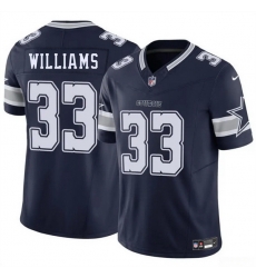 Men Dallas Cowboys 33 Javonte Williams Navy 2025 F U S E Vapor Untouchable Limited Stitched Football Jersey