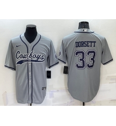 Men Dallas Cowboys 33 Tony Dorsett Grey Cool Base Stitched Baseball Jersey Men Dallas Cowboys 33 Tony Dorsett Grey Cool Base Stitched Baseball Jersey