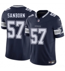 Men Dallas Cowboys 57 Jack Sanborn Navy 2025 F U S E Vapor Untouchable Limited Stitched Football Jersey