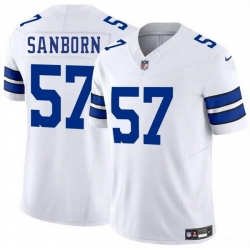Men Dallas Cowboys 57 Jack Sanborn White 2025 F U S E Vapor Untouchable Limited Stitched Football Jersey