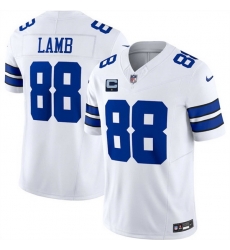 Men Dallas Cowboys 88 CeeDee Lamb White 2025 F U S E With 1 Star C Patch Vapor Limited Stitched Football Jersey Men Dallas Cowboys 88 CeeDee Lamb White 2025 F U S E With 1 Star C Patch Vapor Limited Stitched Football Jersey