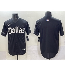 Men Dallas Cowboys Blank Black  Gothic Lone Star Edition Limited Stitched Baseball Jersey