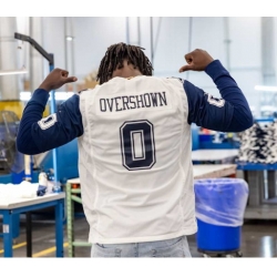 Men Dallas Cowboys DeMarvion Overshown #0 White Thanksgiven Stitched NFL Jersey