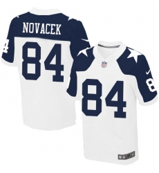 Men Nike Cowboys #84 Jay Novacek White Throwback Alternate NFL Elite Jersey Men Nike Cowboys #84 Jay Novacek White Throwback Alternate NFL Elite Jersey