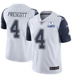 Nike Cowboys 4 Dak Prescott White Men Stitched With Established In 1960 Patch NFL Limited Rush Jersey Nike Cowboys 4 Dak Prescott White Men Stitched With Established In 1960 Patch NFL Limited Rush Jersey