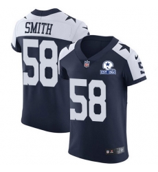 Nike Cowboys 58 Aldon Smith Navy Blue Thanksgiving Men Stitched With Established In 1960 Patch NFL Vapor Untouchable Throwback Elite Jersey Nike Cowboys 58 Aldon Smith Navy Blue Thanksgiving Men Stitched With Established In 1960 Patch NFL Vapor Untouchable Throwback Elite Jersey