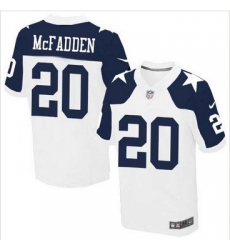 Nike Dallas Cowboys #20 Darren McFadden White Thanksgiving Throwback Mens Stitched NFL Elite Jersey Nike Dallas Cowboys #20 Darren McFadden White Thanksgiving Throwback Mens Stitched NFL Elite Jersey
