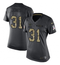 Nike Cowboys #31 Byron Jones Black Womens Stitched NFL Limited 2016 Salute to Service Jersey Nike Cowboys #31 Byron Jones Black Womens Stitched NFL Limited 2016 Salute to Service Jersey
