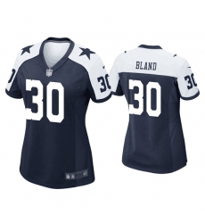 Women Dallas Cowboys 30 DaRon Bland Navy White Stitched Game Jersey Women Dallas Cowboys 30 DaRon Bland Navy White Stitched Game Jersey